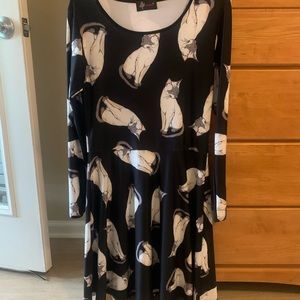 Siamese cat print dress from ModCloth